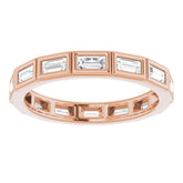14K Rose 1/2 CTW Natural Diamond Eternity Band Size 5